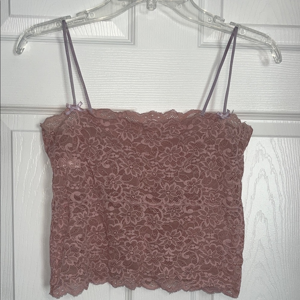 Victoria’s Secret Blush Pink Lace Crop Cami